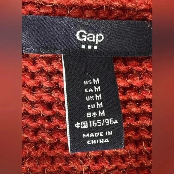 Gap Wool Blend Chunky Knit Oversized Button Front Cardigan Sweater Sz M - Picture 7 of 11